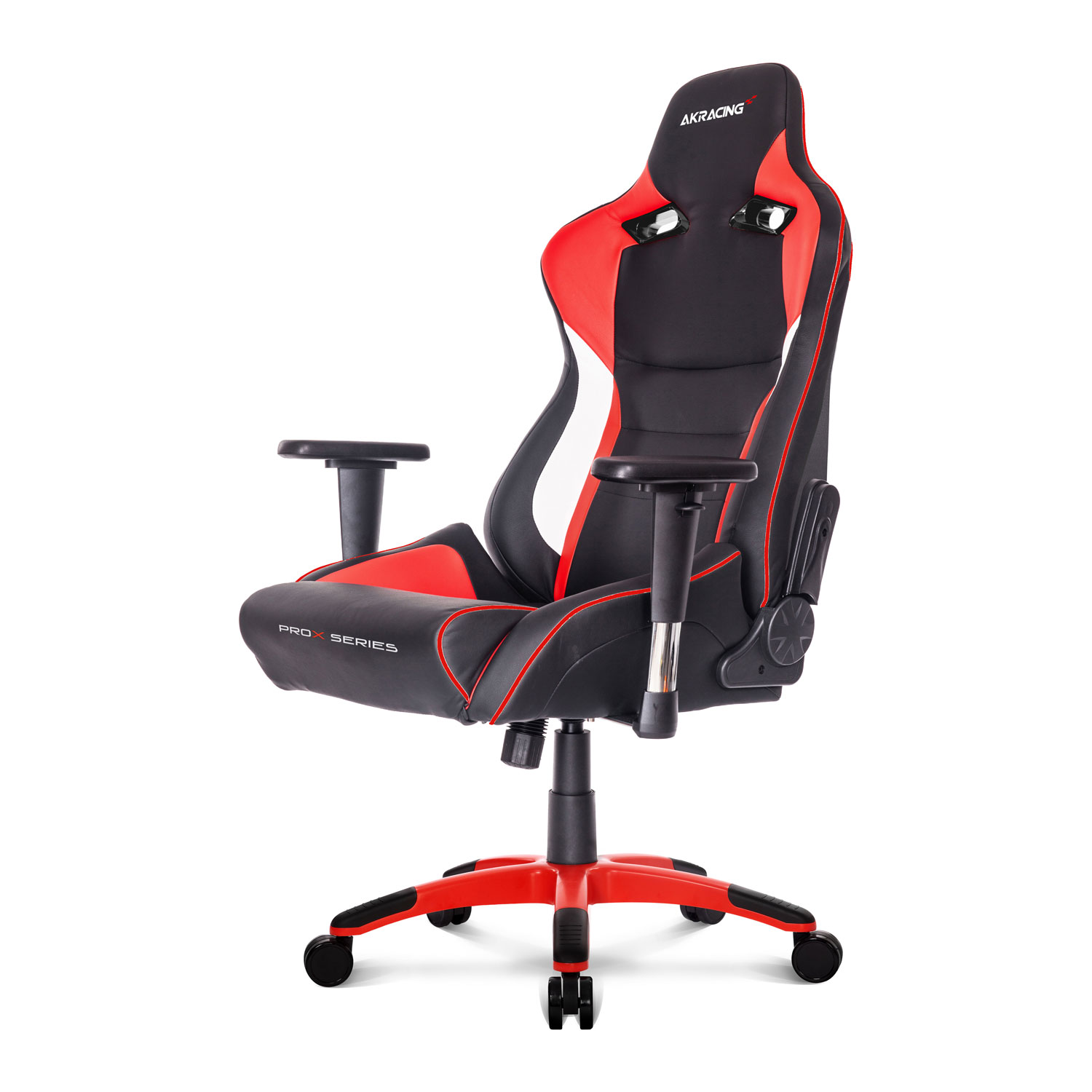 AKRacing ProX Gaming Chair in Red White Black PU Leather